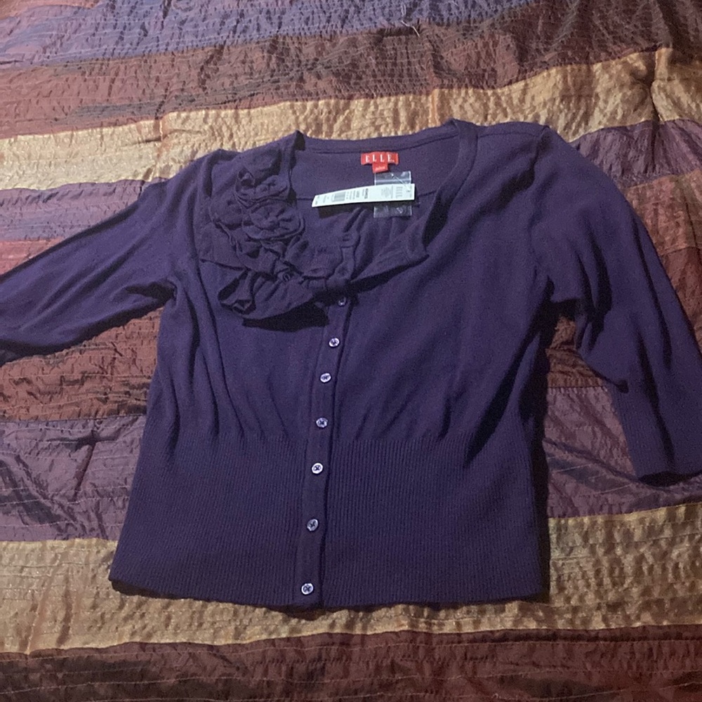 Elle Purple Women's Cardigan